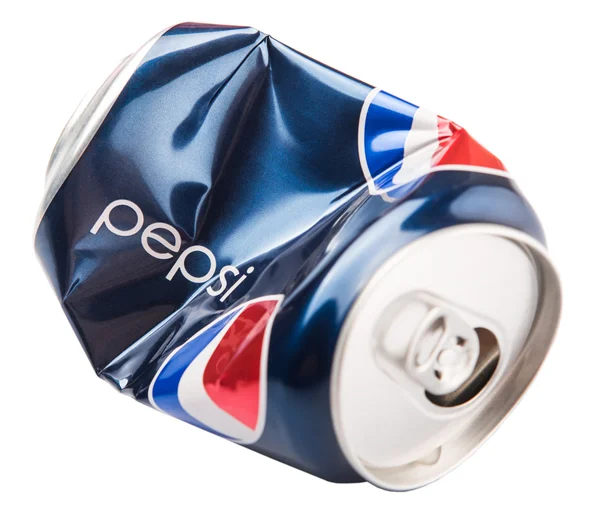 Pepsi enrugado pode — Fotografia de Stock