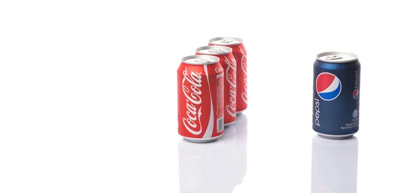 Pepsi Coca Cola Cola Savaşları Lakaplı Kavramı Görüntü — Stok fotoğraf