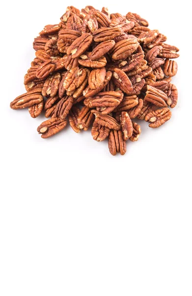 Dried Pecan Nuts White Background — Stock Photo, Image