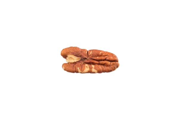 Dried Pecan Nut White Background — Stock Photo, Image