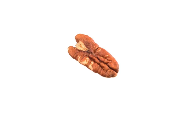 Pecan Nut White Background — Stock Photo, Image