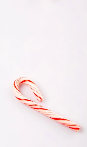 Menta Navidad Colores Bastón Caramelo Sobre Fondo Blanco —  Fotos de Stock