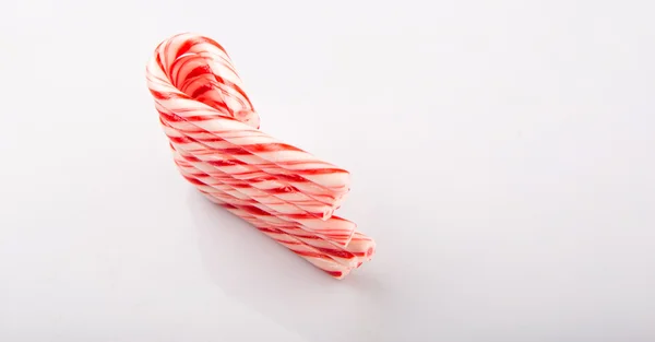 Menta Colori Natale Canna Zucchero Sfondo Bianco — Foto Stock