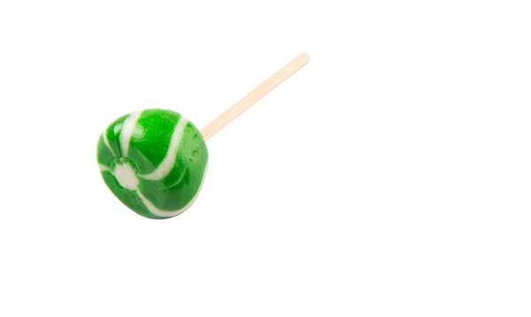 Yeşil Beyaz Arka Plan Üzerinde Nane Şekerleri Girdap — Stok fotoğraf