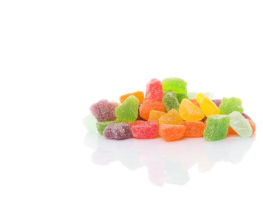 Renkli Mix şeker Jelly şeker beyaz izole