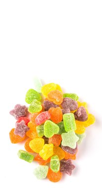 Renkli Mix şeker Jelly şeker beyaz izole