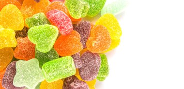 Renkli Mix şeker Jelly şeker beyaz izole