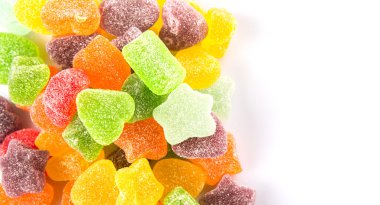 Renkli Mix şeker Jelly şeker beyaz izole