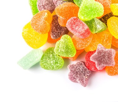 Renkli Mix şeker Jelly şeker beyaz izole
