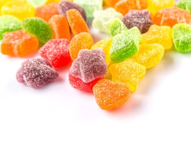 Renkli Mix şeker Jelly şeker beyaz izole