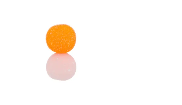 Bonbon Gelée Orange Douce Isolé Sur Blanc — Photo