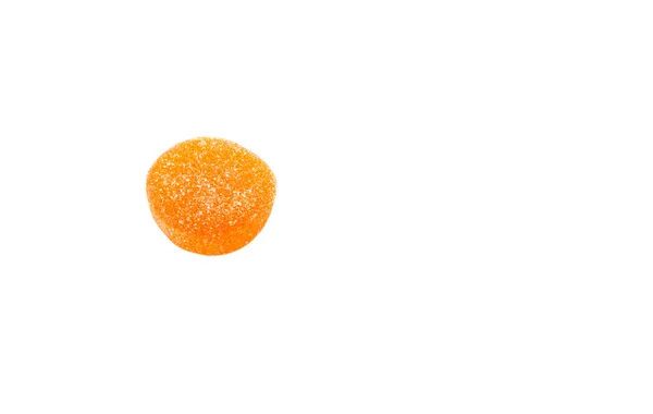 Zoete Sinaasappelgelei Snoep Geïsoleerd Wit — Stockfoto