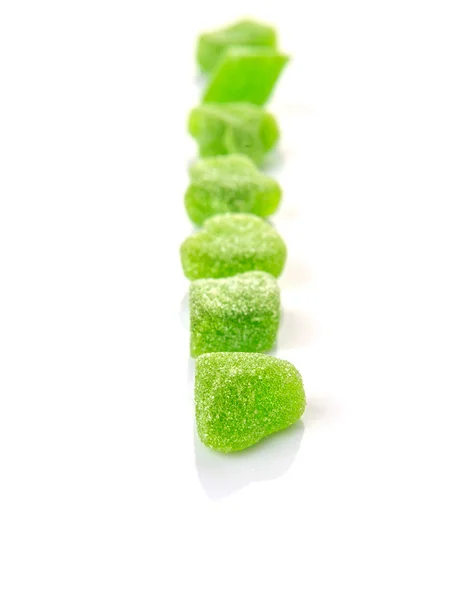 Dulces caramelos de jalea verde — Foto de Stock