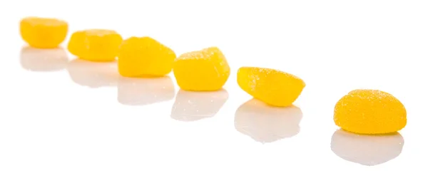 Bonbons à la gelée jaune douce — Photo