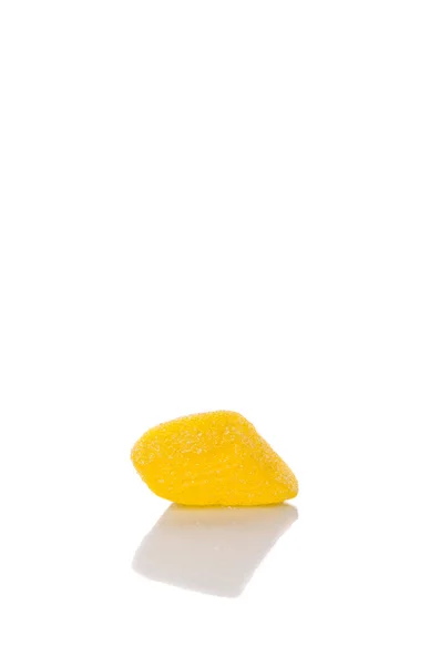 Doce Doce Geleia Amarela Isolado Branco — Fotografia de Stock