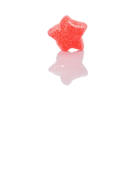 Sweet Red Jelly Candy Isolated White — Stock Photo, Image