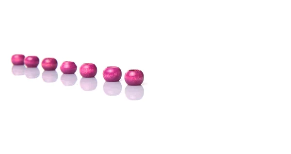 Pink Wooden Beads — Stock Photo, Image