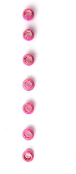 Pink Wooden Beads — Stock Photo, Image