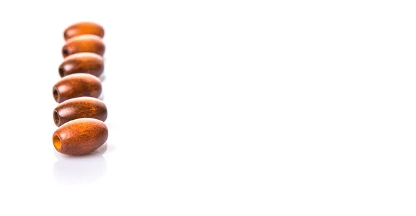 Brown Wooden Beads — Stock Photo, Image