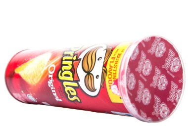 Kuala Lumpur, Malezya - 19th Ocak 2015. Kellogg şirketine ait, Pringles çerez cips bizden 1.4 milyar dolar fazla yıllık satışı ile 140 ülkede satılan bir markasıdır..