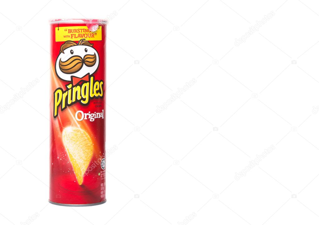 KUALA LUMPUR, MALAYSIA - JANUARY 19TH 2015. Owned by the Kellogg Company, Pringles is a brand of potato snack chips sold in 140 countries with yearly sales of more than US 1.4 billion dollars.