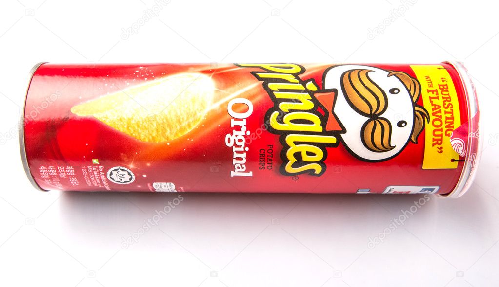KUALA LUMPUR, MALAYSIA - JANUARY 19TH 2015. Owned by the Kellogg Company, Pringles is a brand of potato snack chips sold in 140 countries with yearly sales of more than US 1.4 billion dollars.