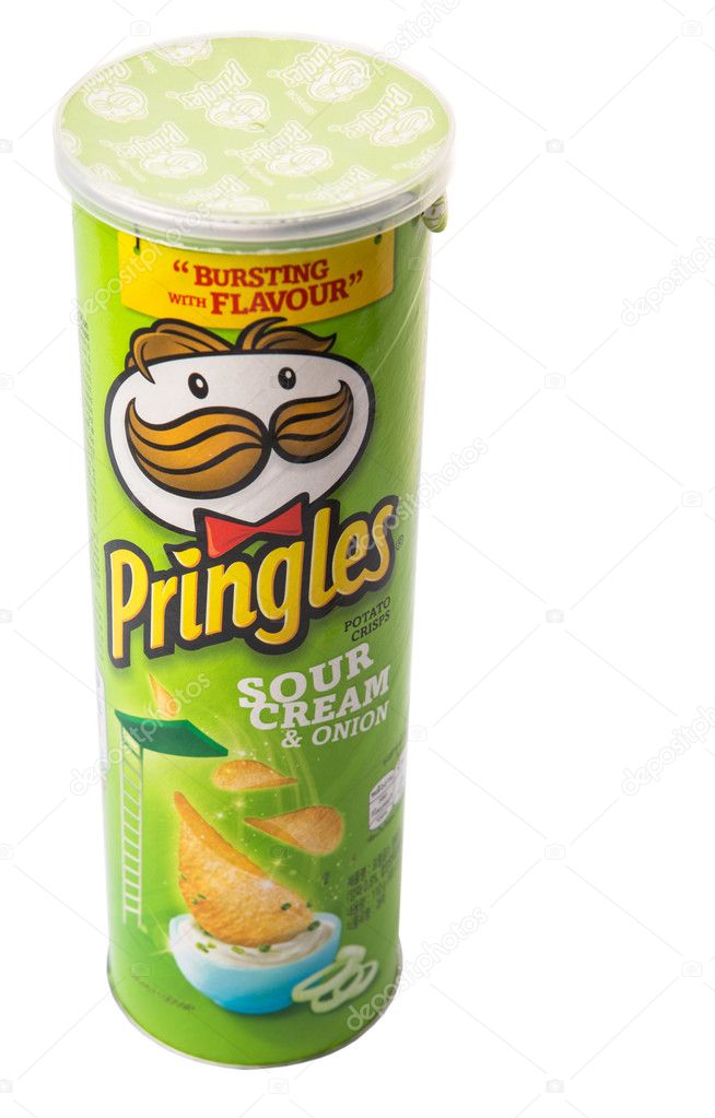 KUALA LUMPUR, MALAYSIA - JANUARY 19TH 2015. Owned by the Kellogg Company, Pringles is a brand of potato snack chips sold in 140 countries with yearly sales of more than US 1.4 billion dollars.