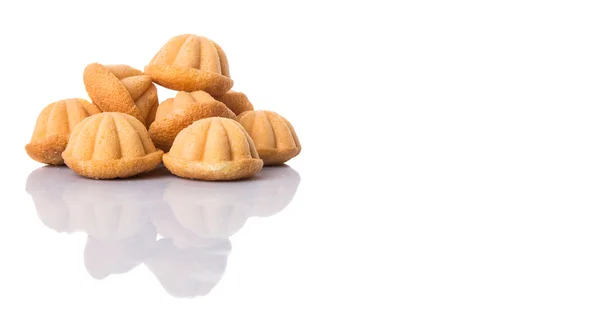 Kuih Bahulu Malaiisch Süßer Biskuitteig Muffin Auf Weißem Hintergrund — Stockfoto