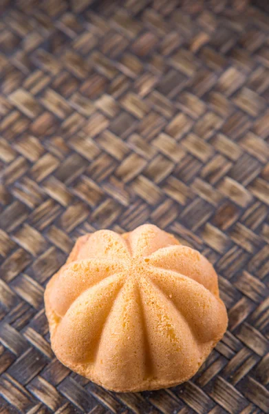 Kuih Bahulu Ένα Κέικ Σφουγγαριών Μαλαισίας Γλυκό Αυγό Για Ψάθινο — Φωτογραφία Αρχείου