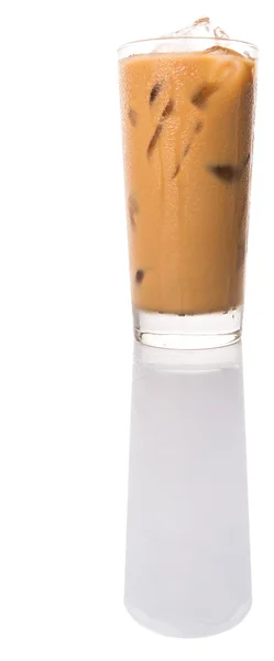 Ice Coffee Glass White Background — Stock Photo, Image
