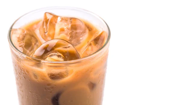 Ice Coffee Glass White Background — Stock Photo, Image