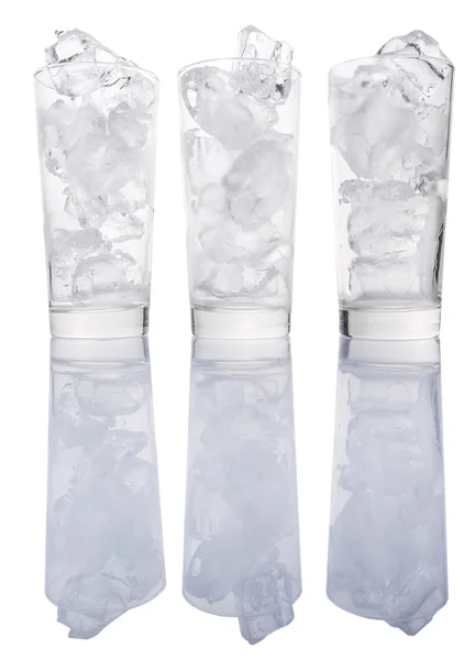 Cubo de gelo e vidro — Fotografia de Stock