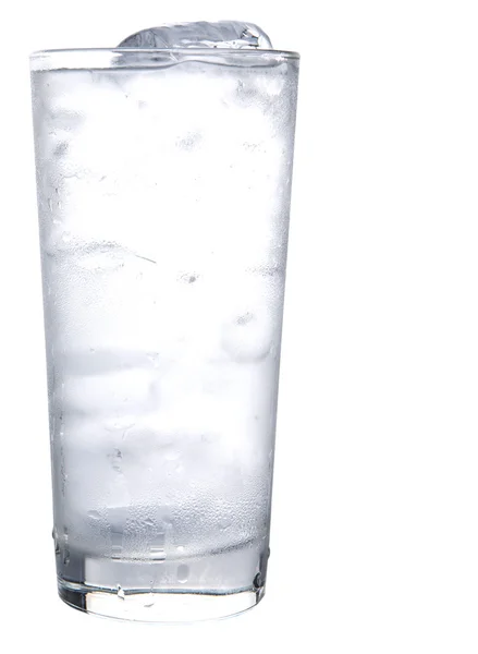 Agua Lisa Con Hielo Vidrio — Foto de Stock