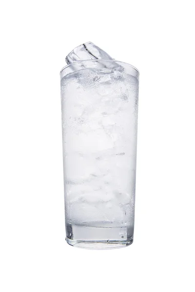 玻璃冰立方清水 — 图库照片