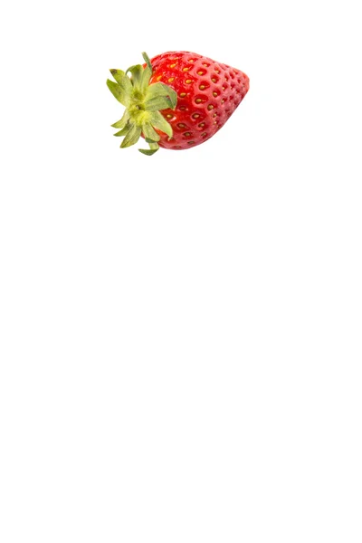 Aardbeien Witte Achtergrond — Stockfoto