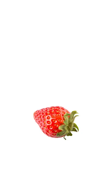 Aardbeien Witte Achtergrond — Stockfoto