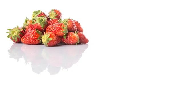 Fresas Sobre Fondo Blanco — Foto de Stock