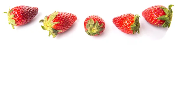 Strawberries White Background — Stock Photo, Image