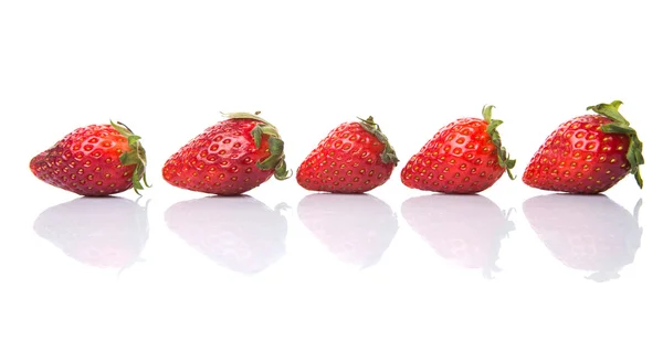 Strawberries White Background — Stock Photo, Image