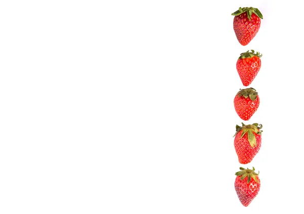 Erdbeeren Auf Weißem Hintergrund — Stockfoto