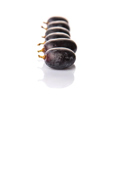 Black Grapes White Background — Stock Photo, Image