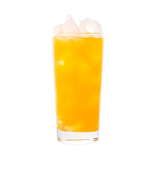 Ein Glas Orangensaft Auf Weißem Hintergrund — Stockfoto