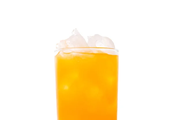 Ein Glas Orangensaft Auf Weißem Hintergrund — Stockfoto