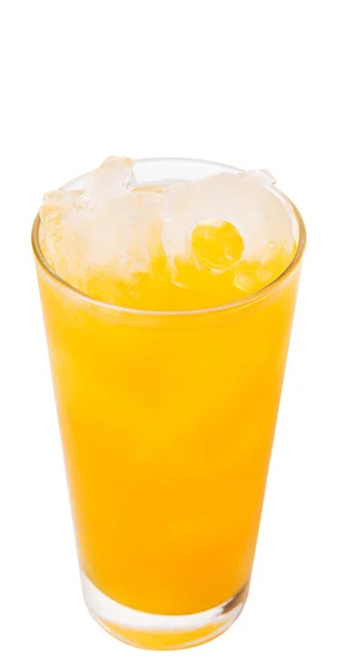 Ein Glas Orangensaft Auf Weißem Hintergrund — Stockfoto