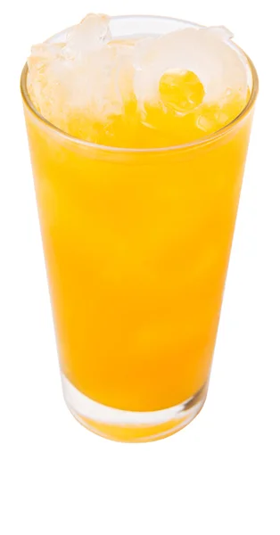 Een Glas Sinaasappelsap Witte Achtergrond — Stockfoto