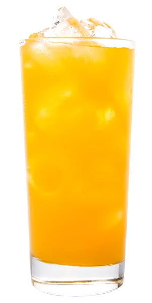 Ein Glas Orangensaft Auf Weißem Hintergrund — Stockfoto