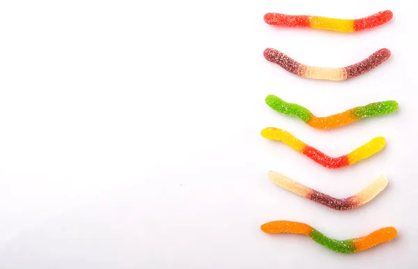 Warna gula jelly strip permen — Stok Foto