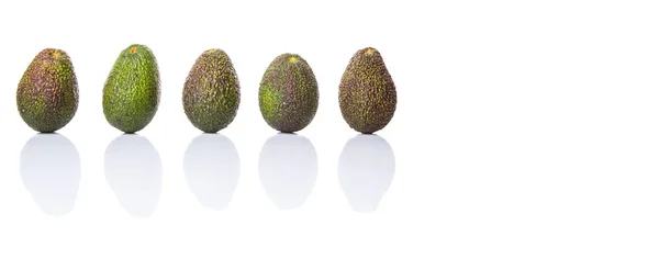 Avocado Vruchten Witte Achtergrond — Stockfoto