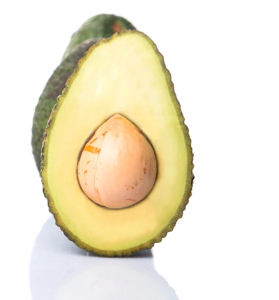 Avocadofrucht Auf Weißem Hintergrund — Stockfoto