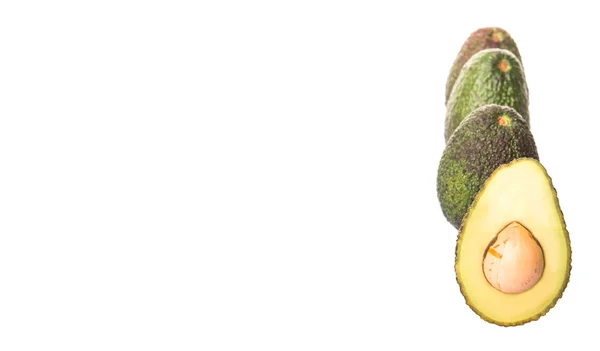 Avocado Frutta Sfondo Bianco — Foto Stock